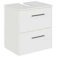 WASCHBECKENUNTERSCHRANK 45/49,8/33,3 cm  - Chromfarben/Weiß, KONVENTIONELL, Holzwerkstoff/Metall (45/49,8/33,3cm) - Sadena