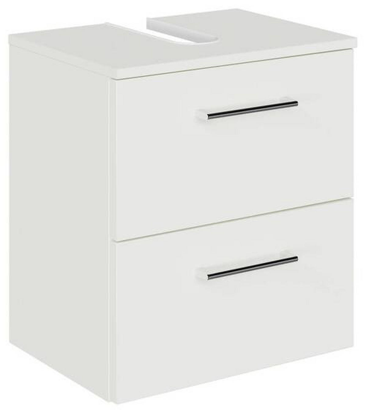 WASCHBECKENUNTERSCHRANK 45/49,8/33,3 cm  - Chromfarben/Weiß, KONVENTIONELL, Holzwerkstoff/Metall (45/49,8/33,3cm) - Sadena
