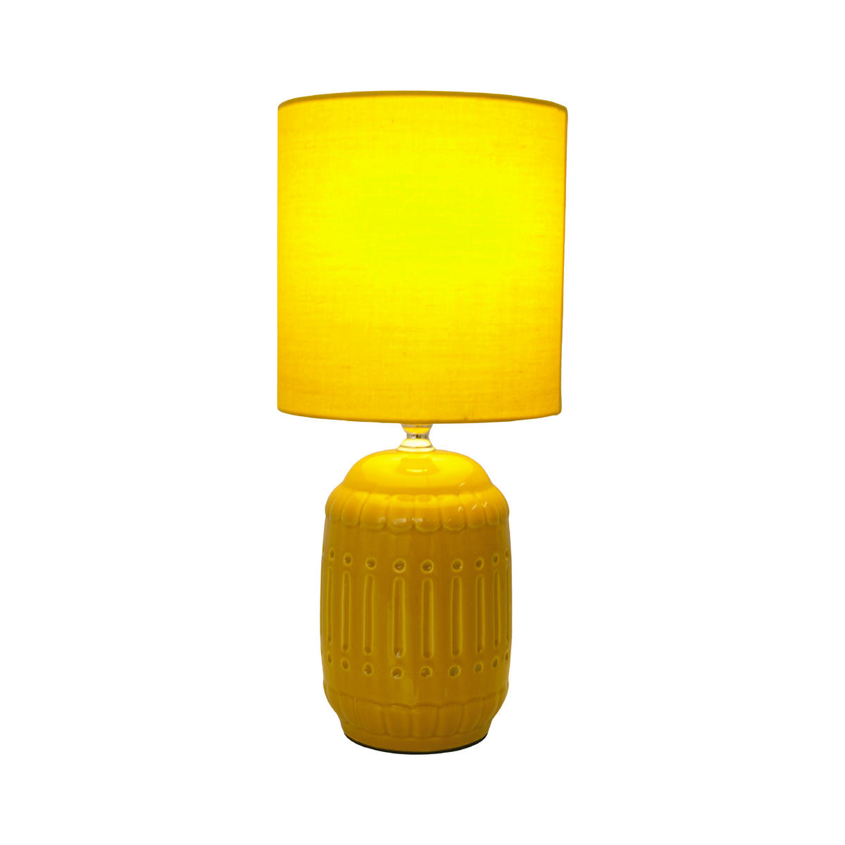 TISCHLEUCHTE 41/31 cm   - Gelb, Design, Keramik/Textil (41/31cm) - Näve