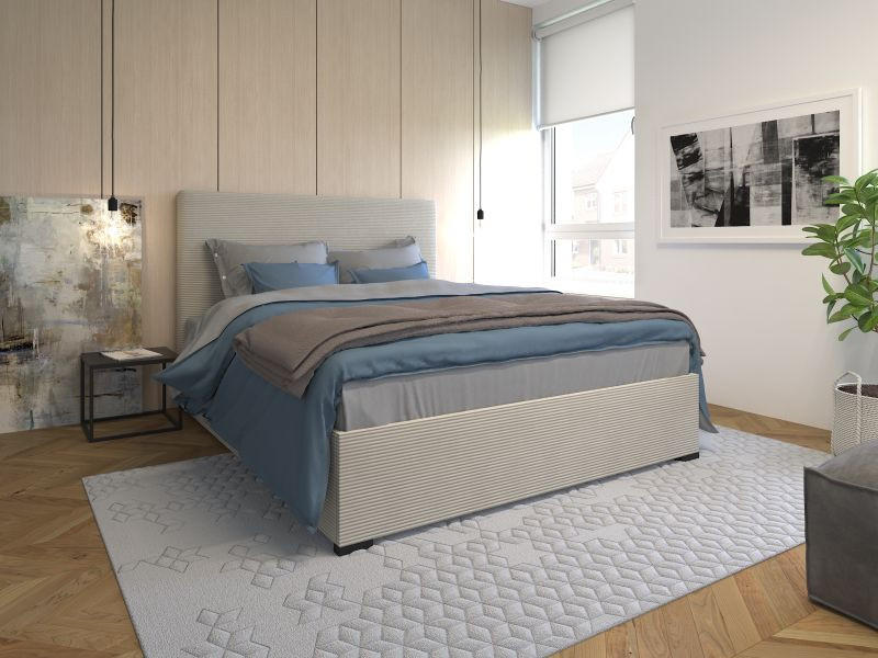 TAPACIRANI KREVET bež - bež, Moderno, tekstil/pločasti materijal (160/200cm) - Hespo