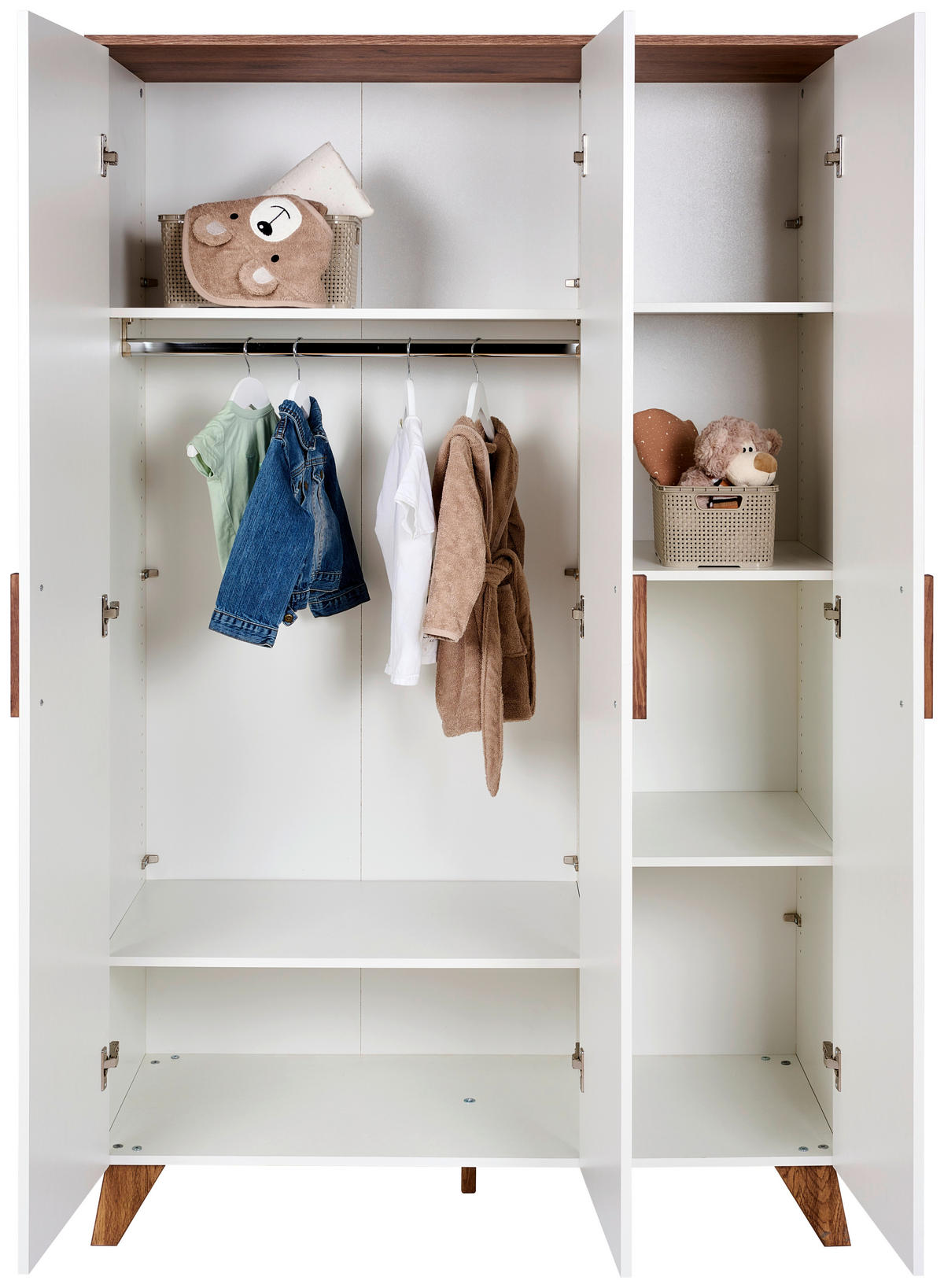 BABYKLEIDERSCHRANK Emely  - Weiß, Basics, Holzwerkstoff (118/190/52cm) - Jimmylee