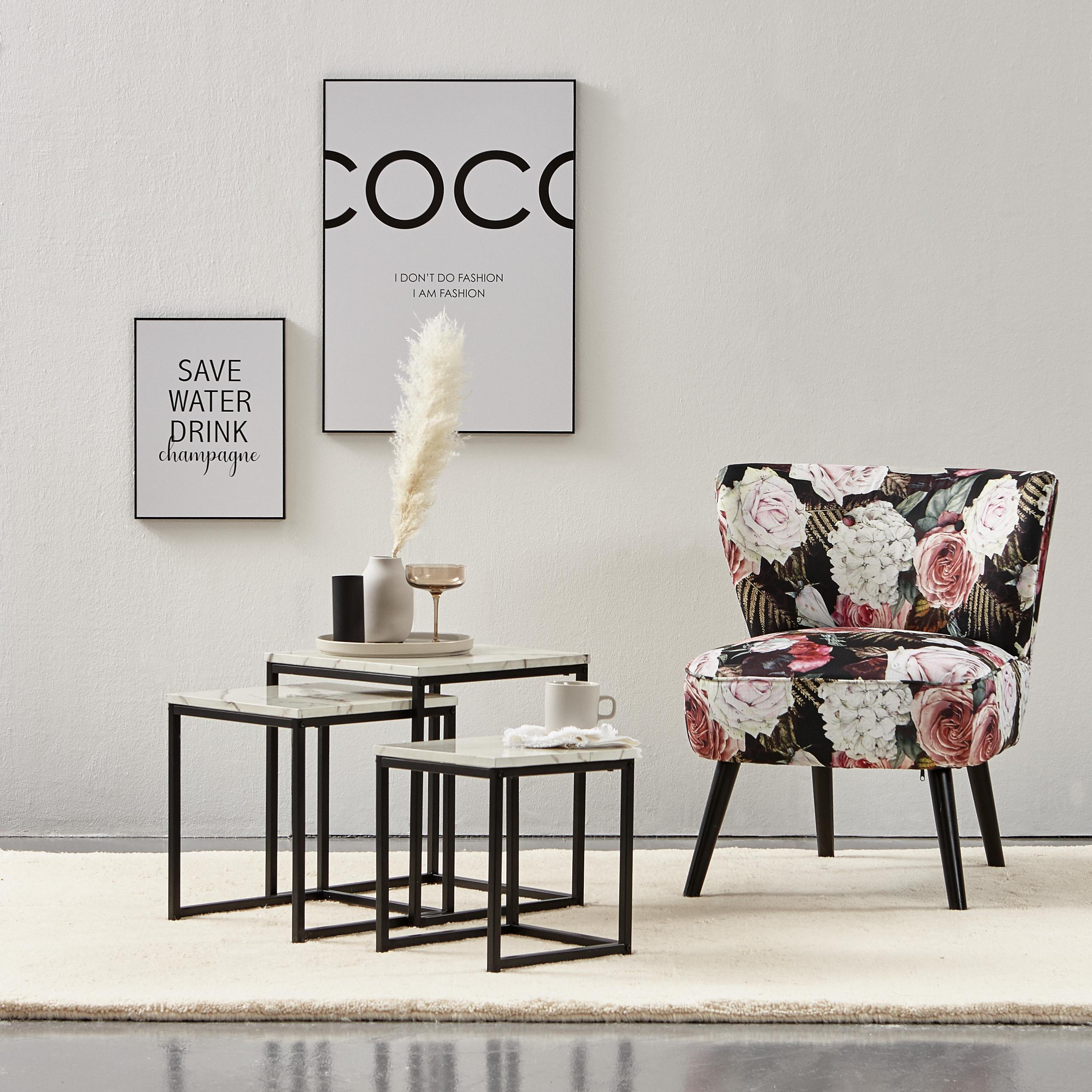 Satztisch 3 Teilig Mit Marmoroptik Online Kaufen