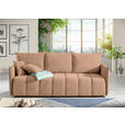 SCHLAFSOFA Plüsch Rosa  inkl. Zierkissen, Rückenkissen, Bettkasten, Schlaffunktion, Rücken echt, Liegefläche im Originalstoff  - Schwarz/Rosa, KONVENTIONELL, Kunststoff/Textil (200/73/105cm) - Carryhome