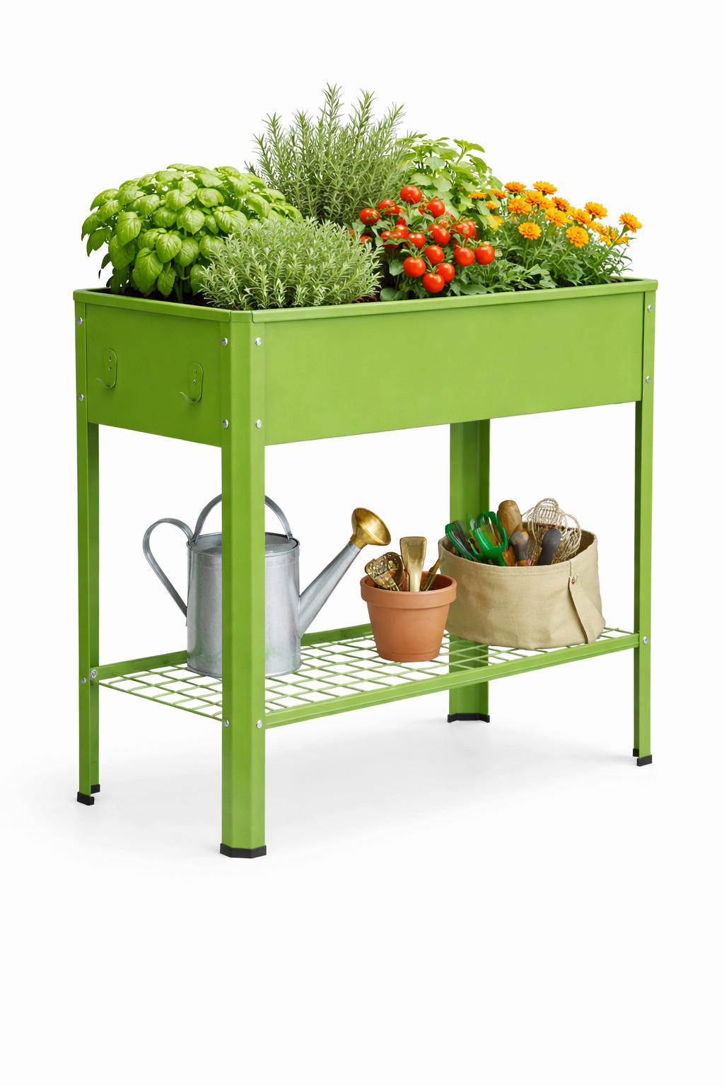 HOCHBEET - Grün, Modern, Metall (80/80/35cm)