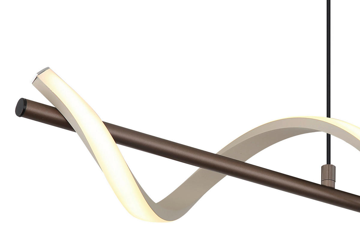 LED LUSTER    80/15,5/120 cm    - opal/crna, Dizajnerski, metal/plastika (80/15,5/120cm)