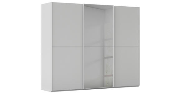 SCHWEBETÜRENSCHRANK 242/223/68 cm 3-türig Grau  - Grau, KONVENTIONELL, Glas/Holzwerkstoff (242/223/68cm) - Novel