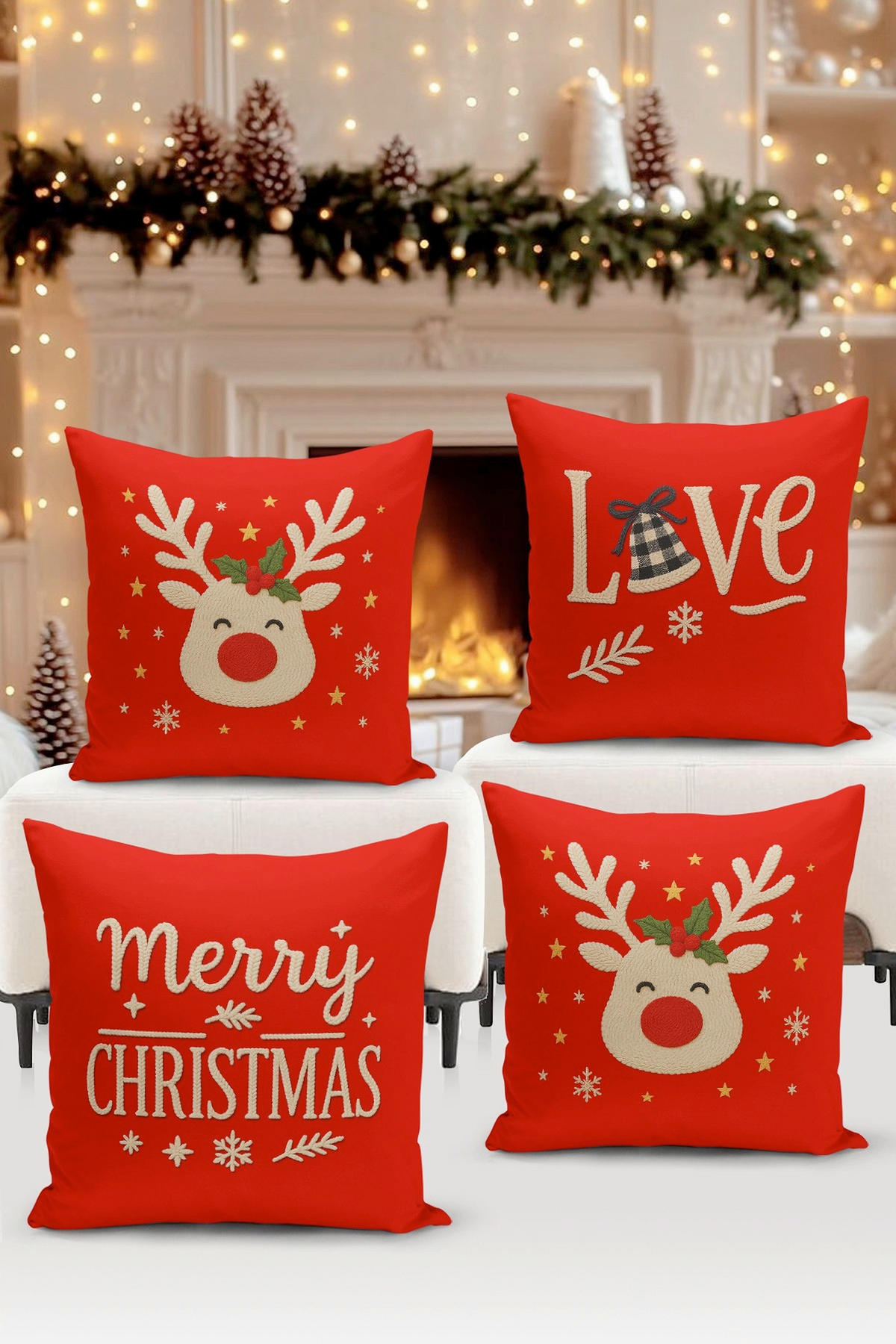 KISSENBEZUG-SET 43/43 cm  - Multicolor, Basics, Textil (43/43cm) - X-Mas