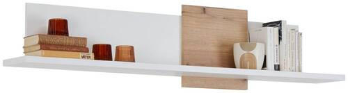 WANDBOARD Weiß, Eichefarben  - Eichefarben/Weiß, Design, Holzwerkstoff (143/20/25cm) - Stylife