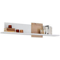 WANDBOARD Weiß, Eichefarben  - Eichefarben/Weiß, Design, Holzwerkstoff (143/20/25cm) - Stylife