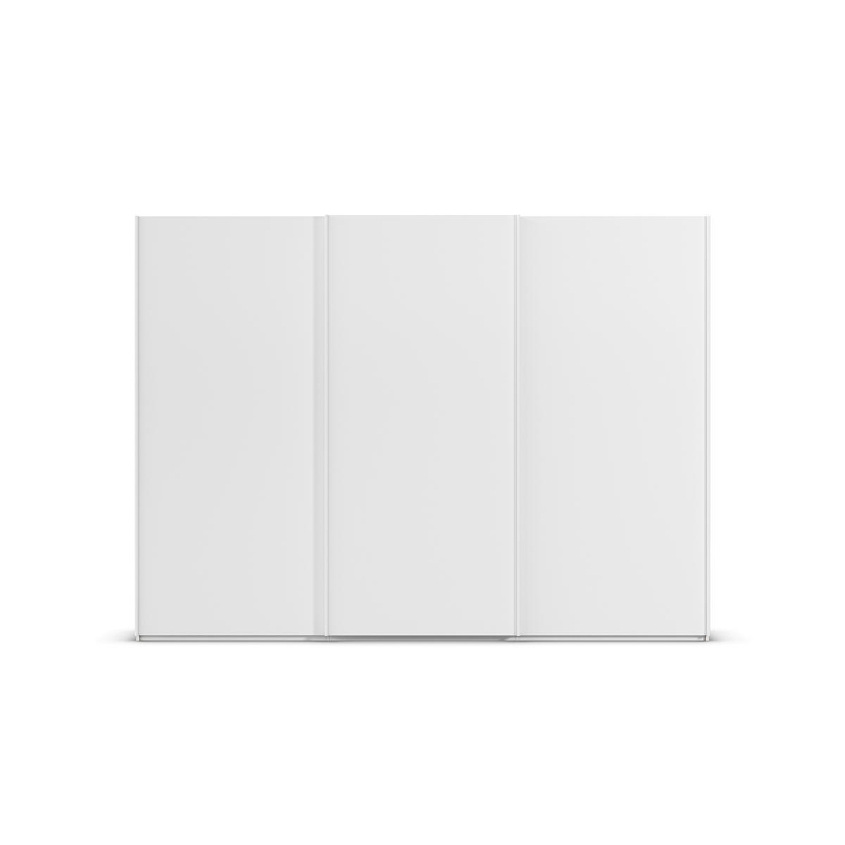 SCHWEBETÜRENSCHRANK 301/223/69 cm,  in Weiß, 3 Tür(en)  - Weiß, Basics, Holzwerkstoff/Metall (301/223/69cm) - Rauch Möbel