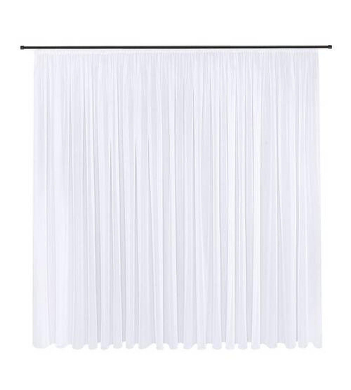 FERTIGSTORE  transparent  600/245 cm   - Weiß, Basics, Textil (600/245cm)