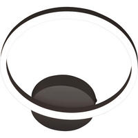 LED-WANDLEUCHTE Giotto 30/6,5 cm   - Schwarz, Design, Kunststoff/Metall (30/6,5cm) - Fabas Luce