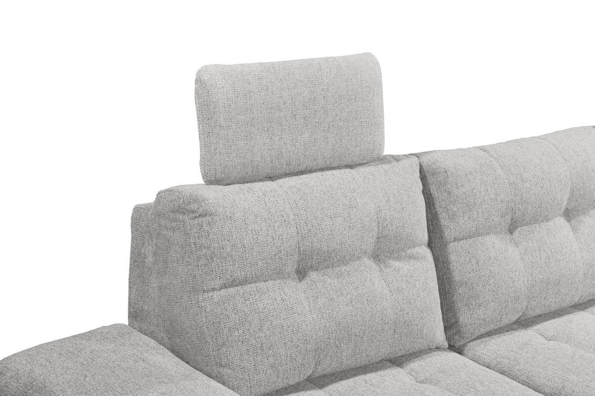 WOHNLANDSCHAFT Webstoff Dunkelgrau  - Dunkelgrau/Schwarz, Konventionell, Kunststoff/Textil (170/324/218cm) - MID.YOU