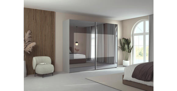 SCHWEBETÜRENSCHRANK 271/223/68 cm 2-türig Seidengrau  - Seidengrau, Design, Glas/Holzwerkstoff (271/223/68cm) - Xora