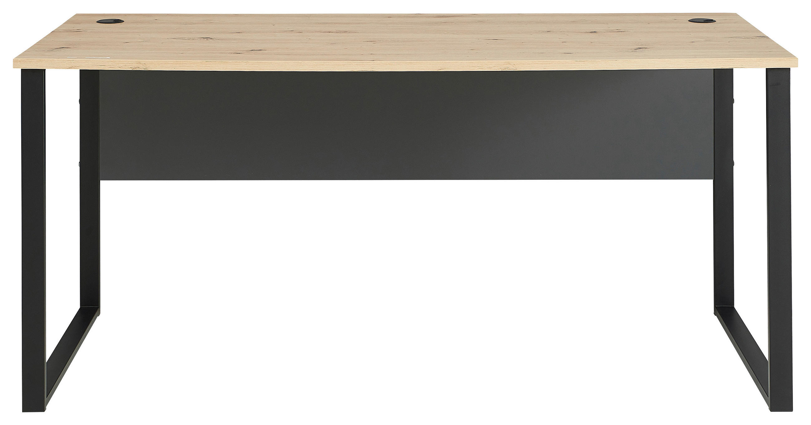 ÍRÓASZTAL 170/77/73 cm  - grafitszürke/Artisan tölgy, Modern, faalapú anyag/fém (170/77/73cm) - Voleo
