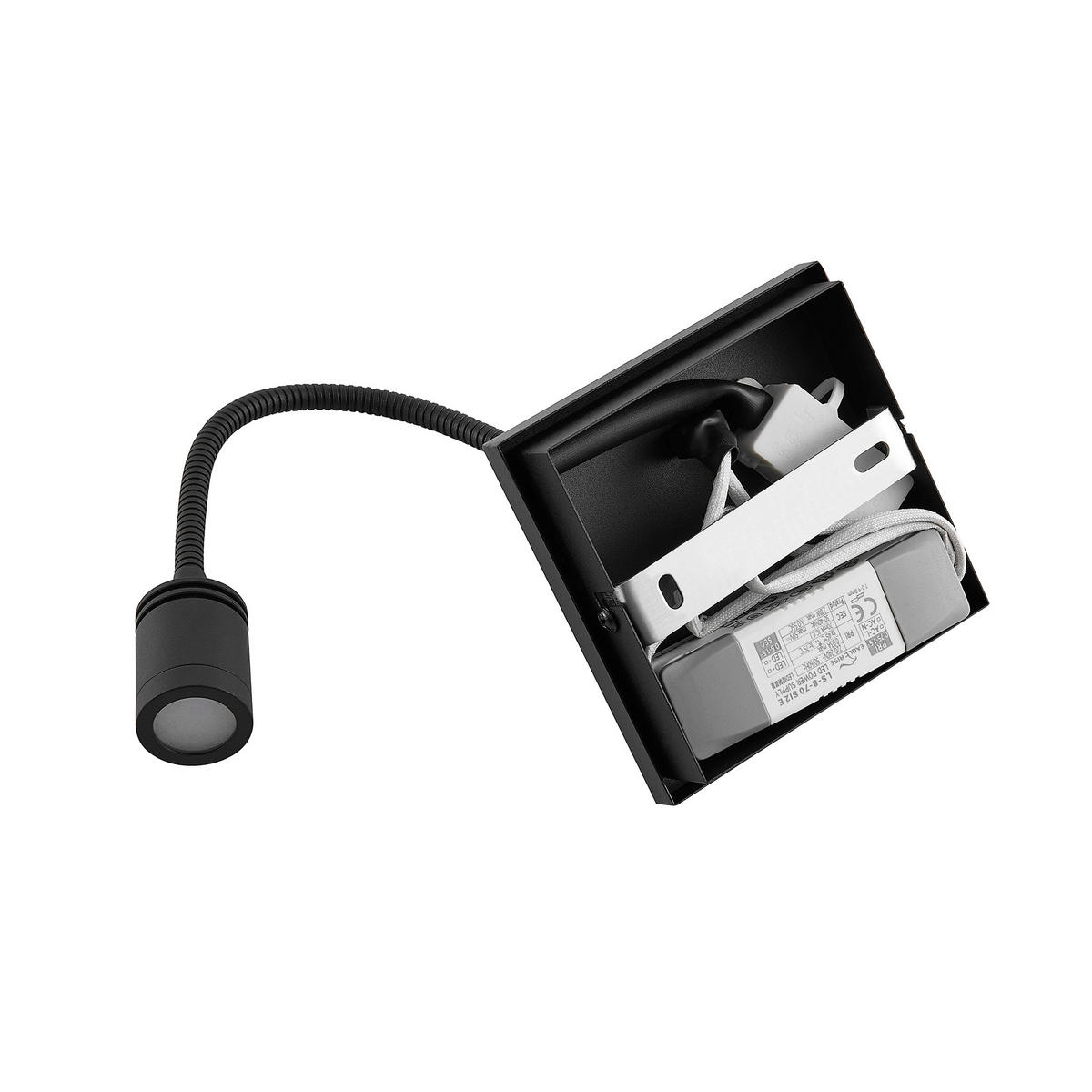 LED-WANDLEUCHTE - Schwarz, Konventionell, Kunststoff/Metall (11/11/35cm) - Novel