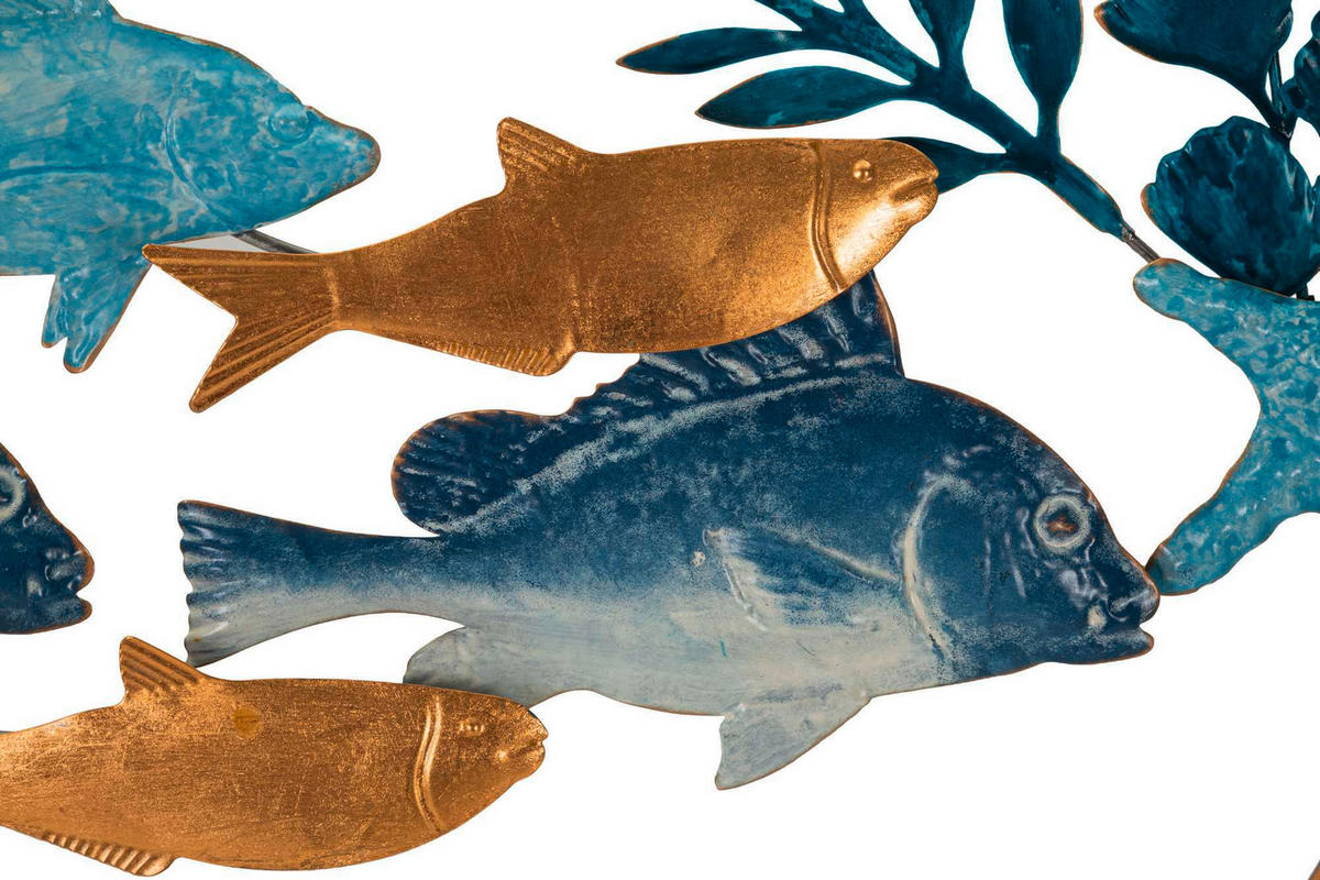 Wanddeko Marine Metall, Holzwerkstoff  - Basics, Holzwerkstoff/Metall (77/5/63cm)