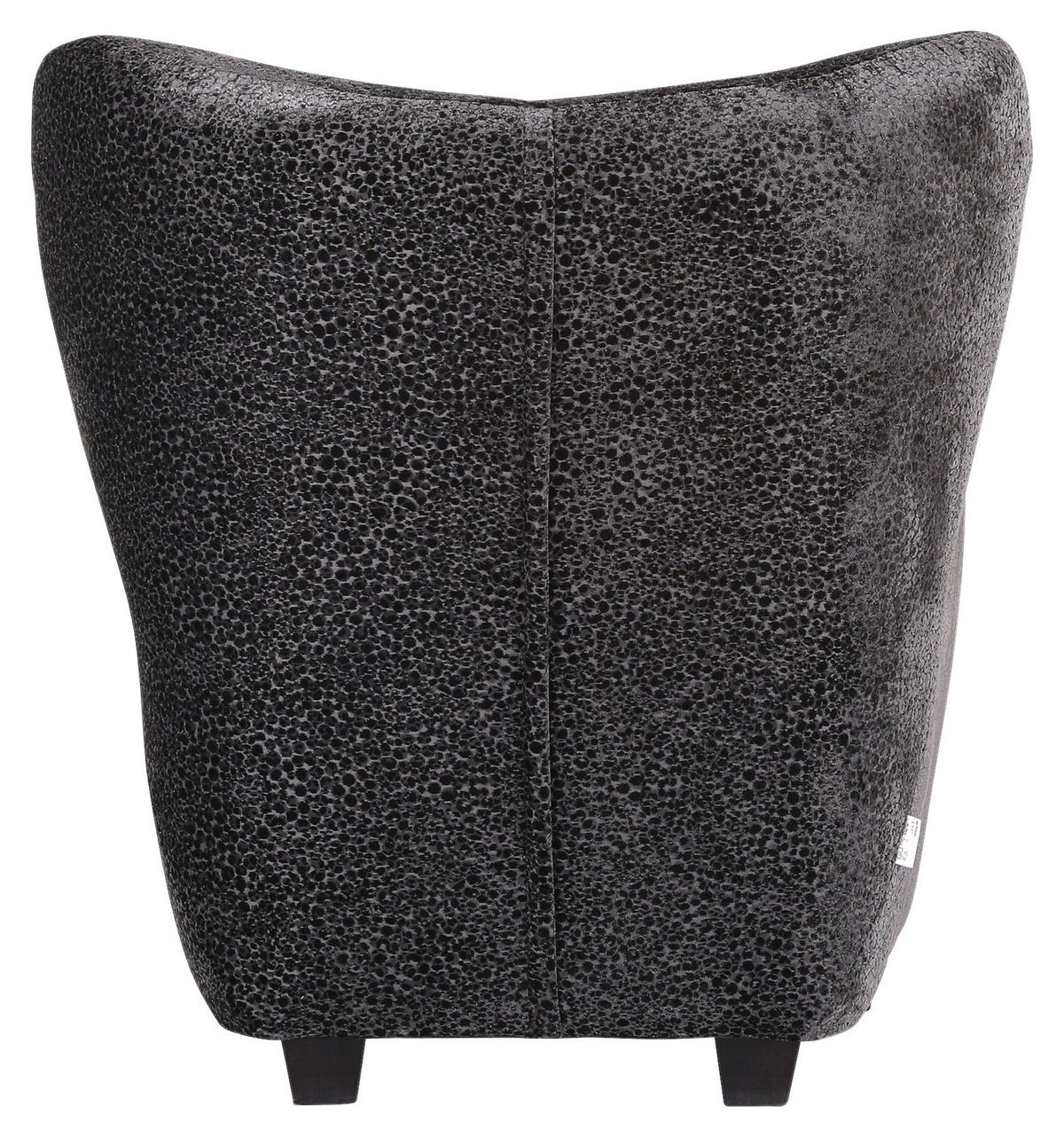 SESSEL in Plüsch Anthrazit  - Anthrazit/Schwarz, Design, Textil (90/93/92cm) - Livetastic