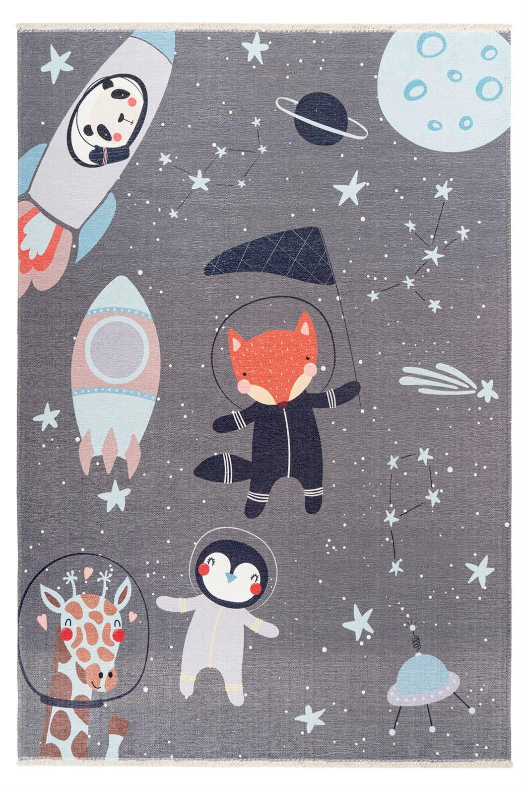 FLACHWEBETEPPICH 115/170 cm Grau rechteckig  - Grau, Basics, Textil (115/170cm) - Kayoom