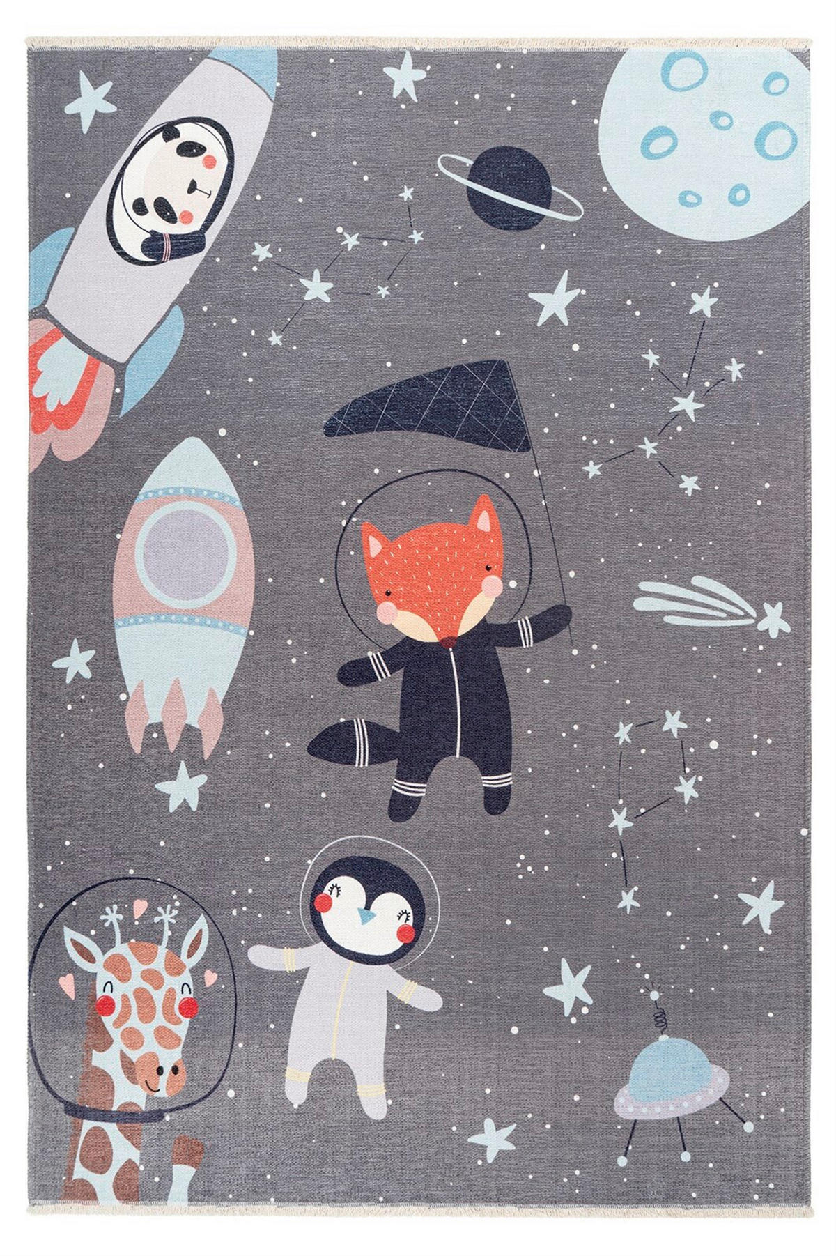 FLACHWEBETEPPICH 115/170 cm Grau rechteckig  - Grau, Basics, Textil (115/170cm) - Kayoom