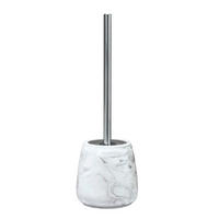 WC-BÜRSTENGARNITUR - Chromfarben/Weiß, LIFESTYLE, Kunststoff/Stein (13,5/41,5cm) - Kleine Wolke