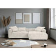 ECKSOFA  in Chenille Creme, Beige  276/170 cm  - Beige/Creme, KONVENTIONELL, Kunststoff/Textil (276/170cm) - Carryhome