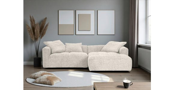 ECKSOFA  in Chenille Creme, Beige  276/170 cm  - Beige/Creme, KONVENTIONELL, Kunststoff/Textil (276/170cm) - Carryhome