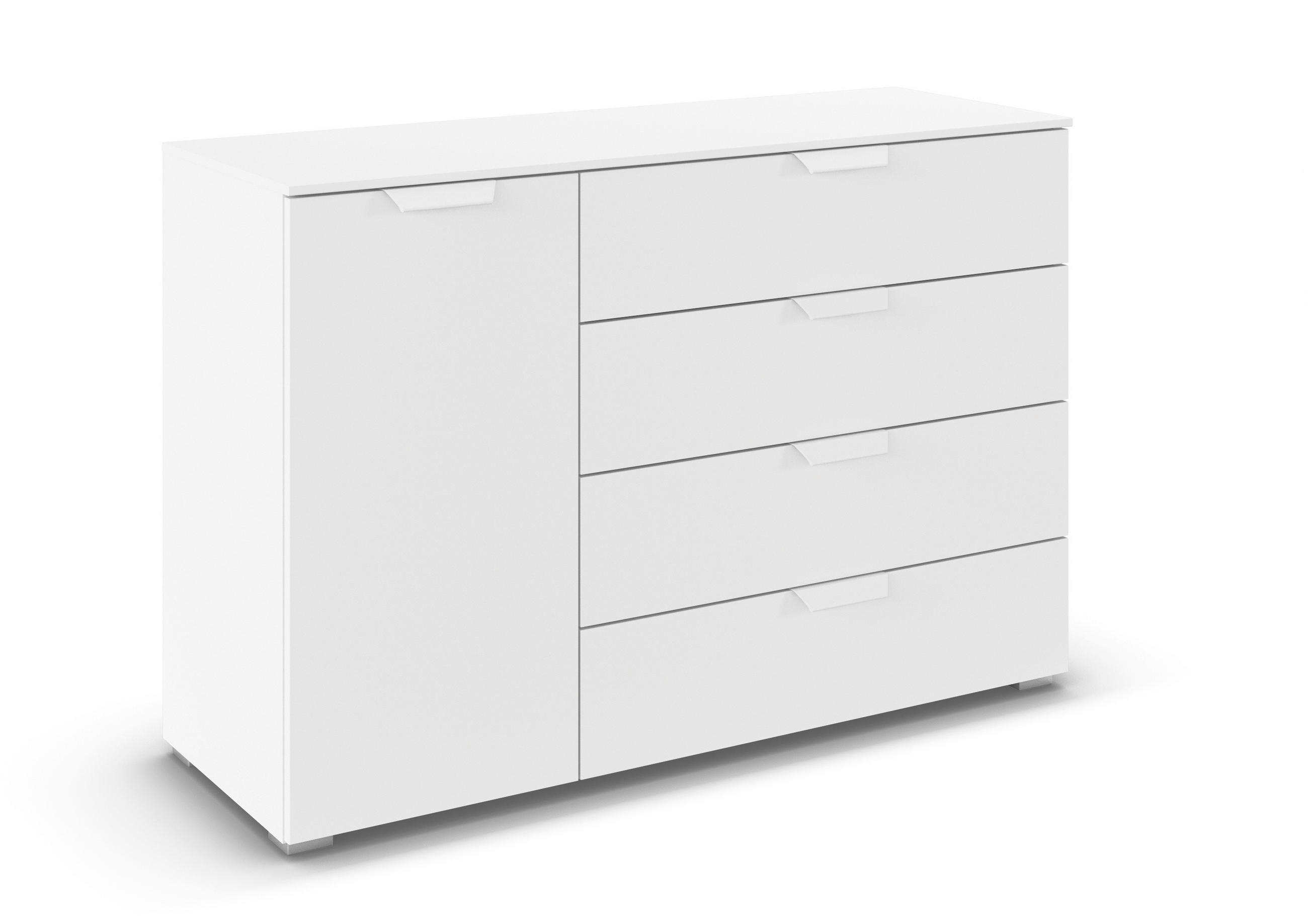 KOMMODE in 120/81/42 cm - Weiß, Design, Holzwerkstoff/Metall (120/81/42cm) - Carryhome