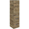 MIDISCHRANK 30/121/33 cm  - Eiche dunkel/Chromfarben, MODERN, Glas/Holzwerkstoff (30/121/33cm) - Sadena