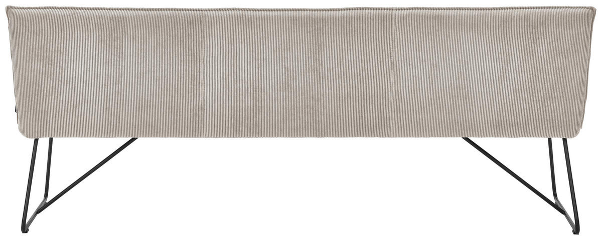 SITZBANK Textil Ecru  - Ecru/Schwarz, Design, Textil/Metall (220/88/66cm) - Johann Jakob
