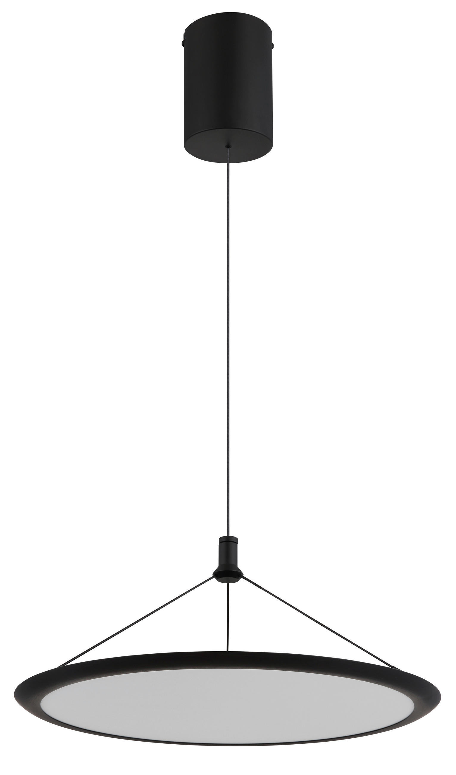 LED-HÄNGELEUCHTE 50,8/150 cm  - Opal/Schwarz, Design, Kunststoff/Metall (50,8/150cm) - Globo