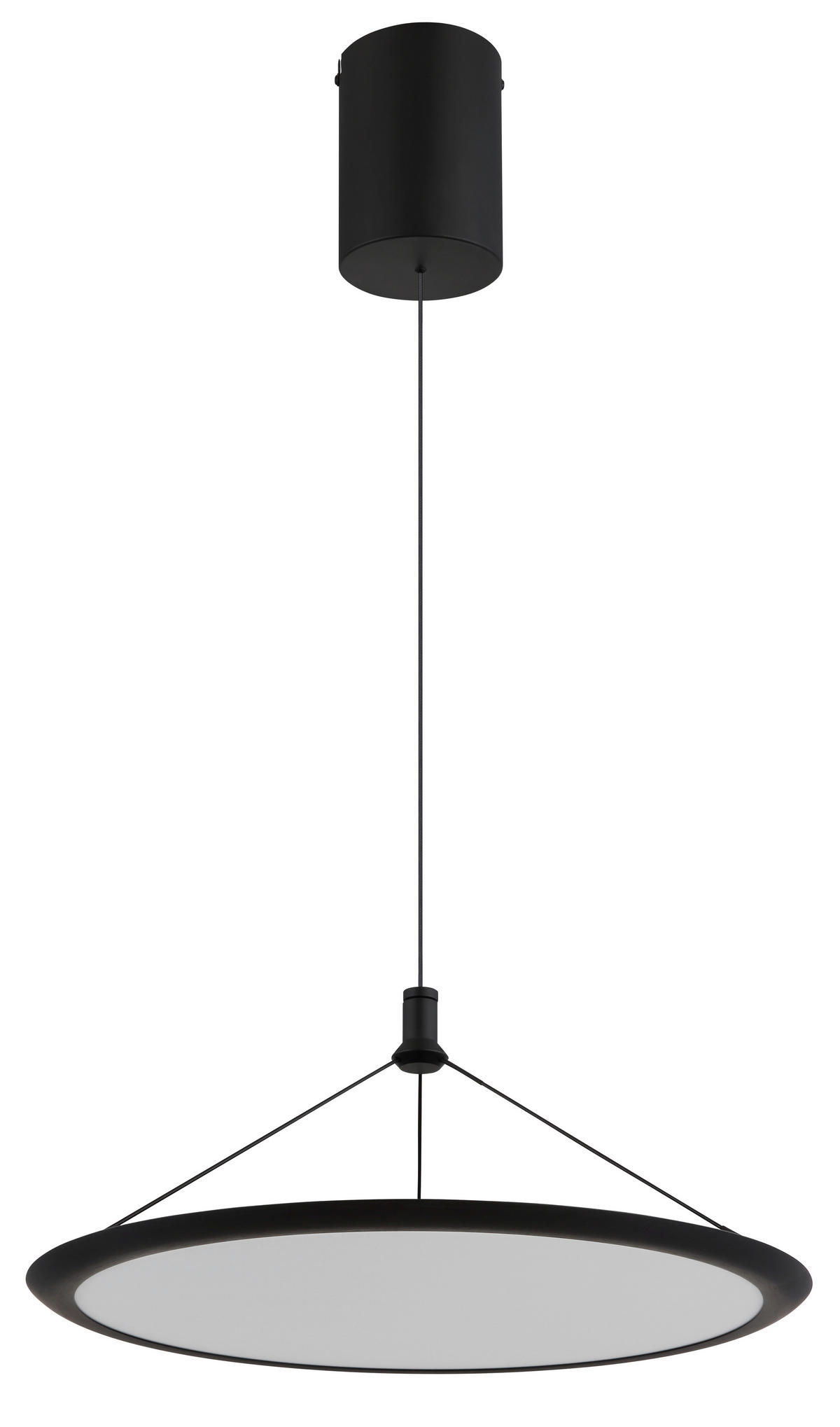 LED-HÄNGELEUCHTE 50,8/150 cm    - Opal/Schwarz, Design, Kunststoff/Metall (50,8/150cm) - Globo