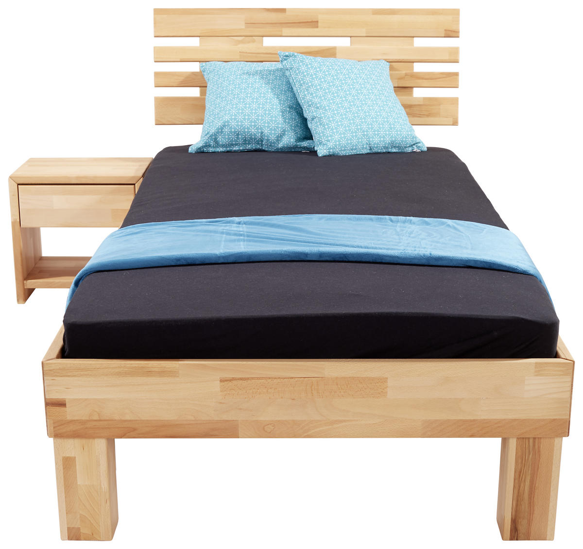 BETT 90/200 cm  in Kernbuche  - Kernbuche, KONVENTIONELL, Holz (90/200cm) - Boxxx
