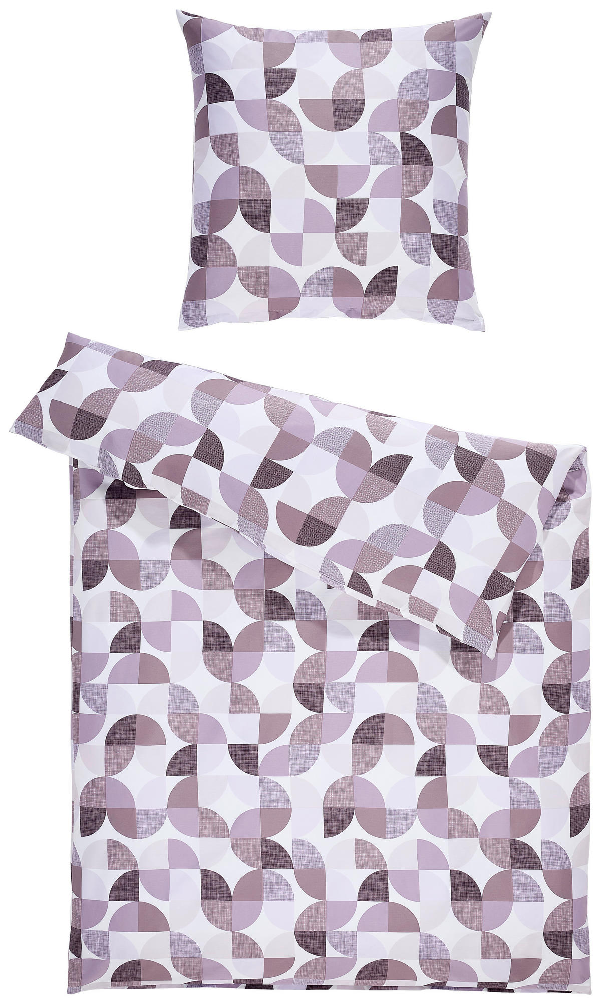 BETTWÄSCHE Makosatin 155/220 cm  - Beere, Design, Textil (155/220cm) - Janine