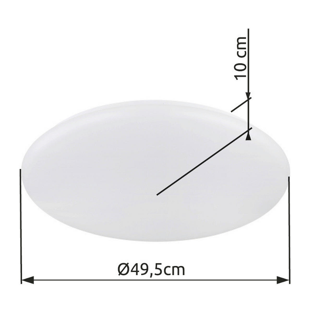 LED-DECKENLEUCHTE Eclypse 10/9 cm  - Weiß, Design, Kunststoff/Metall (10/9cm) - Globo