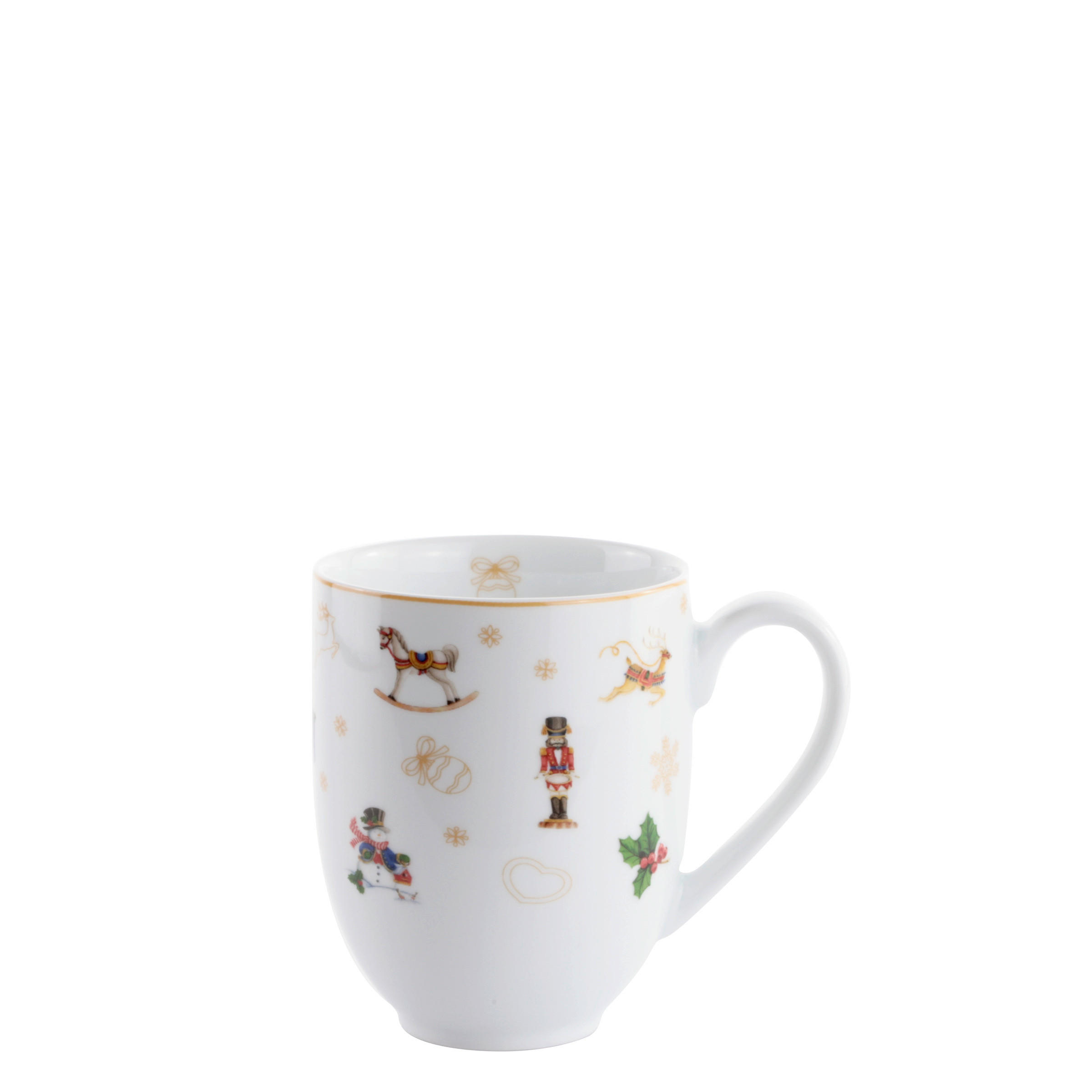ŠOLJA ZA KAFU - bela, Konvencionalno, keramika (400ml) - X-Mas
