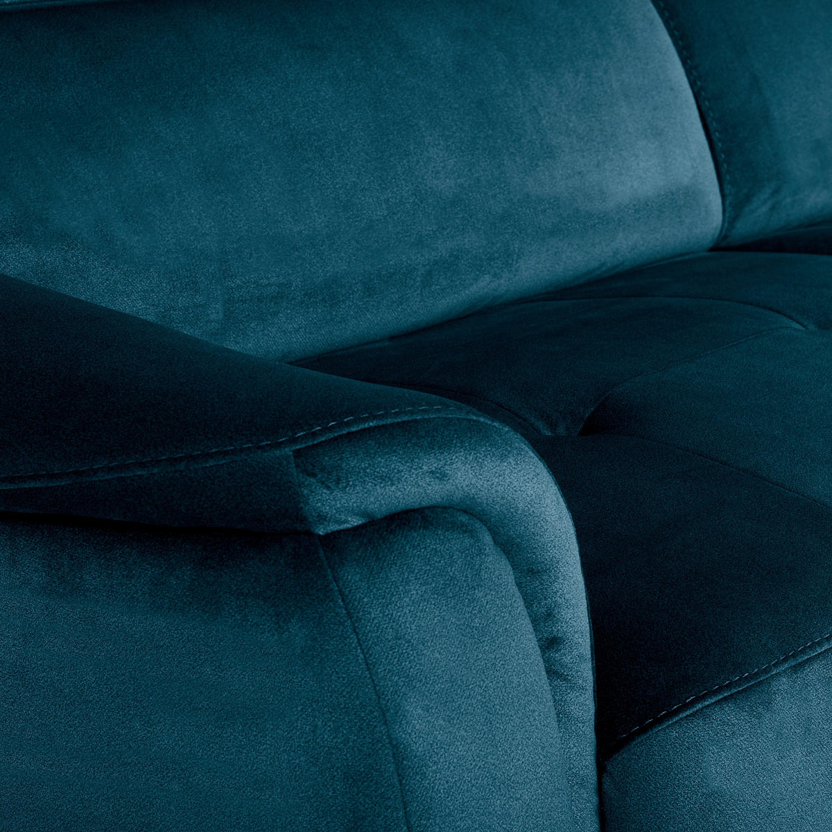SCHLAFSOFA Samt Dunkelblau  - Chromfarben/Dunkelblau, Design, Textil/Metall (203/77-98/103cm) - MID.YOU