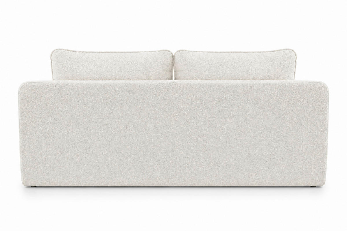 SCHLAFSOFA FREDO Bouclé Creme  inkl.  - Creme/Schwarz, Design, Kunststoff/Textil (212/93/100cm) - MID.YOU