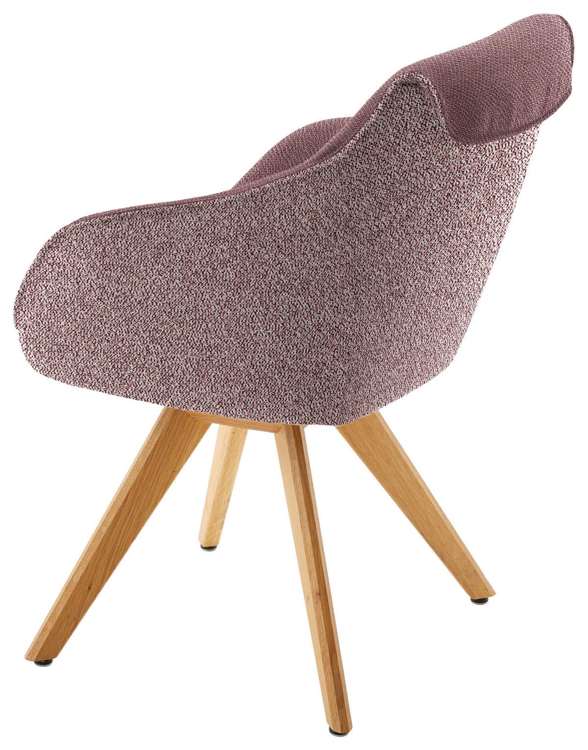 ARMLEHNSTUHL  in Flachgewebe  - Eichefarben/Altrosa, Design, Holz/Textil (60/84/68cm) - Koinor
