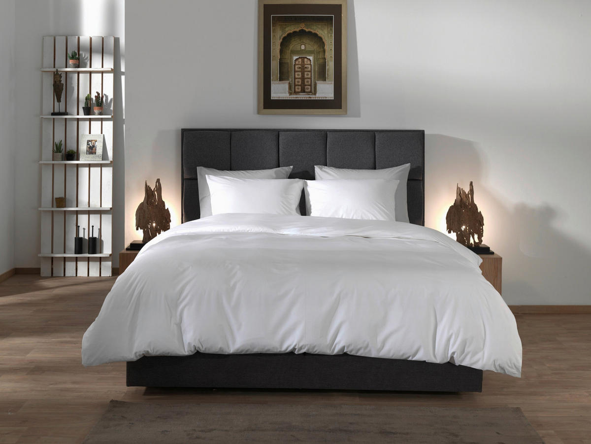 BETTWÄSCHE Suite-Mumbai Perkal 155/220 cm  - Weiß, Basics, Textil (155/220cm)