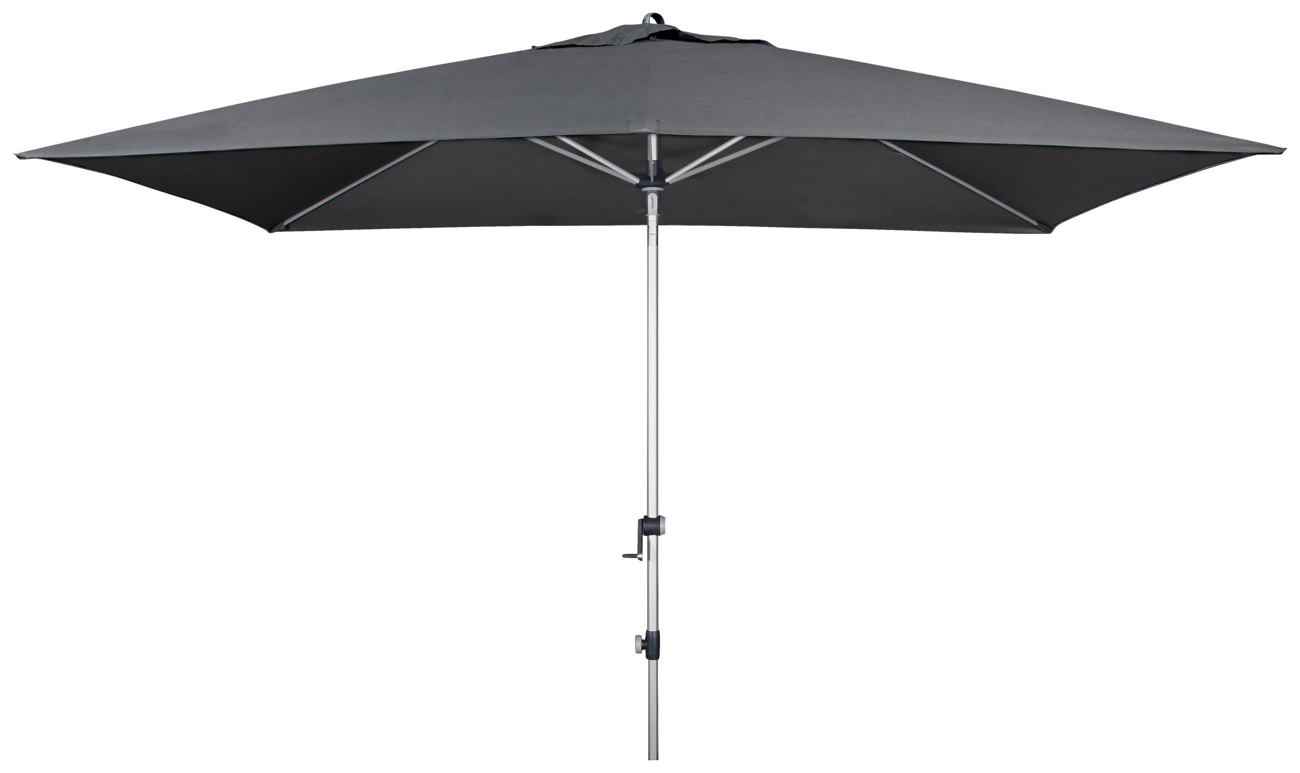 SONNENSCHIRM  300/200 cm  - Anthrazit/Alufarben, Basics, Textil/Metall (300/200cm) - Doppler