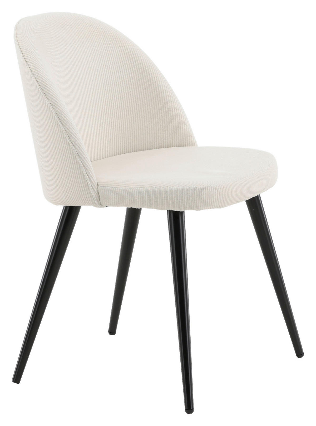 STOLSET 2 styck stål manchester  - beige/svart, Design, metall/textil (50/77/48cm) - Livetastic