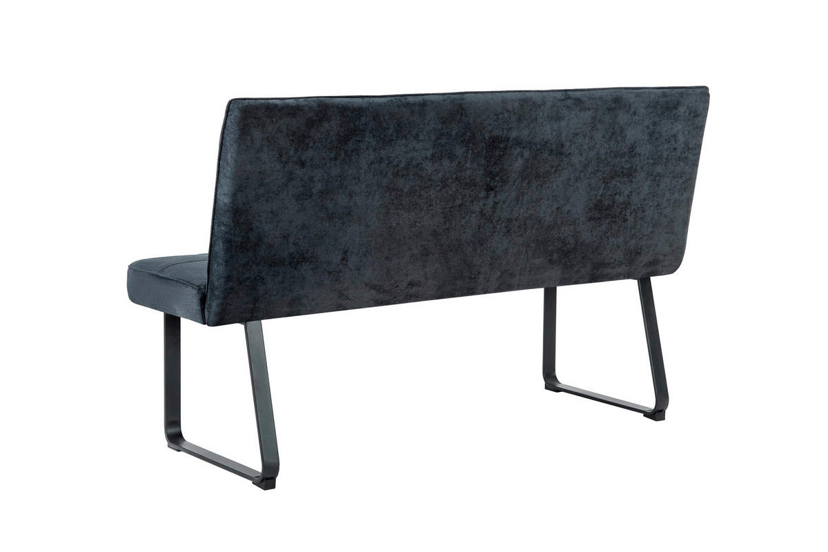 SITZBANK in Metall, Textil Dunkelgrau  - Dunkelgrau/Schwarz, MODERN, Textil/Metall (140/92/58cm) - MID.YOU