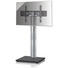 TV-RACK Metall Schwarz, Silberfarben - Silberfarben/Schwarz, KONVENTIONELL, Metall (68/130/54cm)