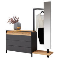 KOMMODE Joline  in 115,2/91/49 cm  - Eichefarben/Anthrazit, Design, Holz/Metall (115,2/91/49cm) - Musterring