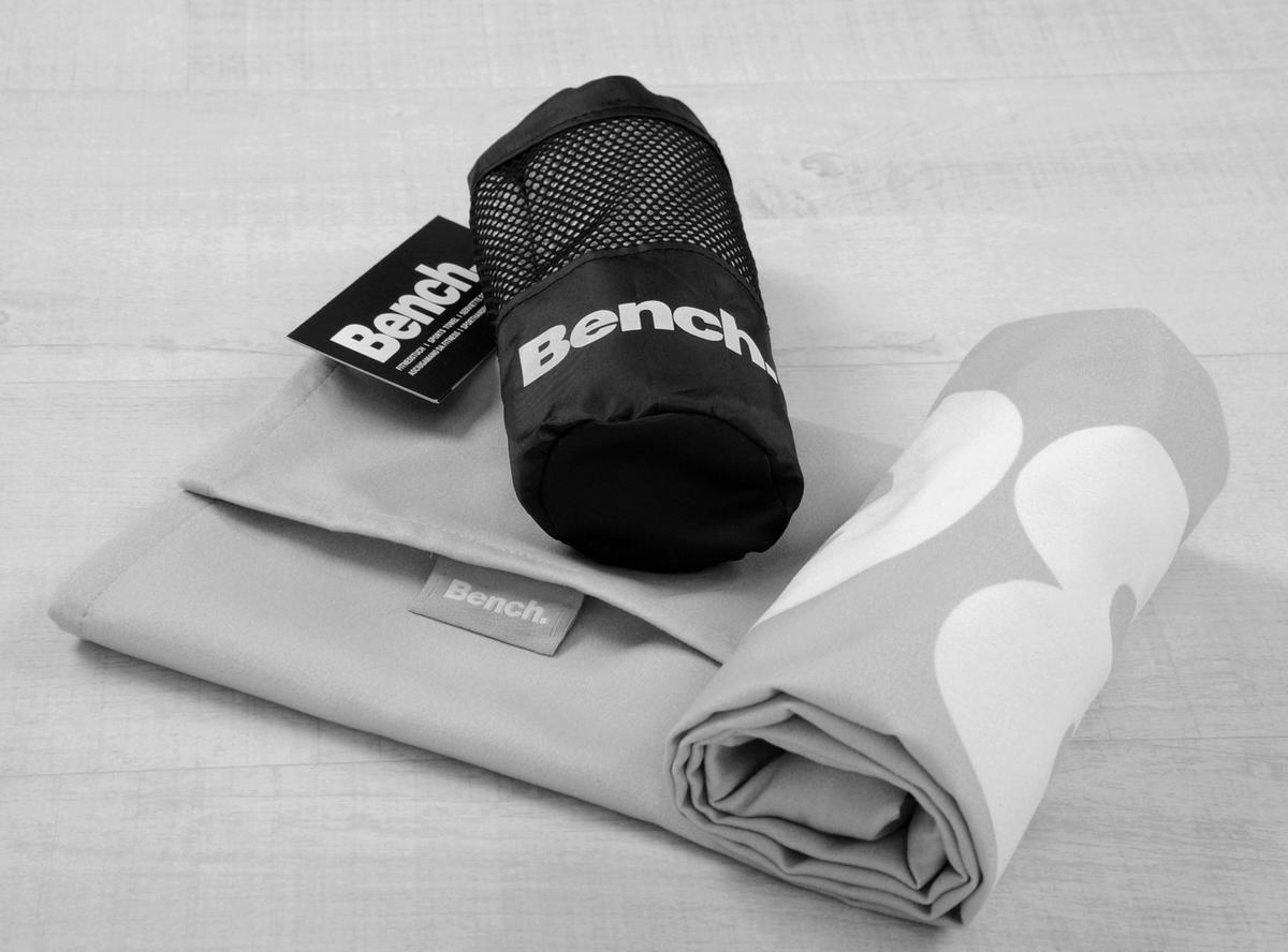 SPORTHANDTUCH Weiß, Grau  - Weiß/Grau, KONVENTIONELL, Textil (50/110cm) - Bench