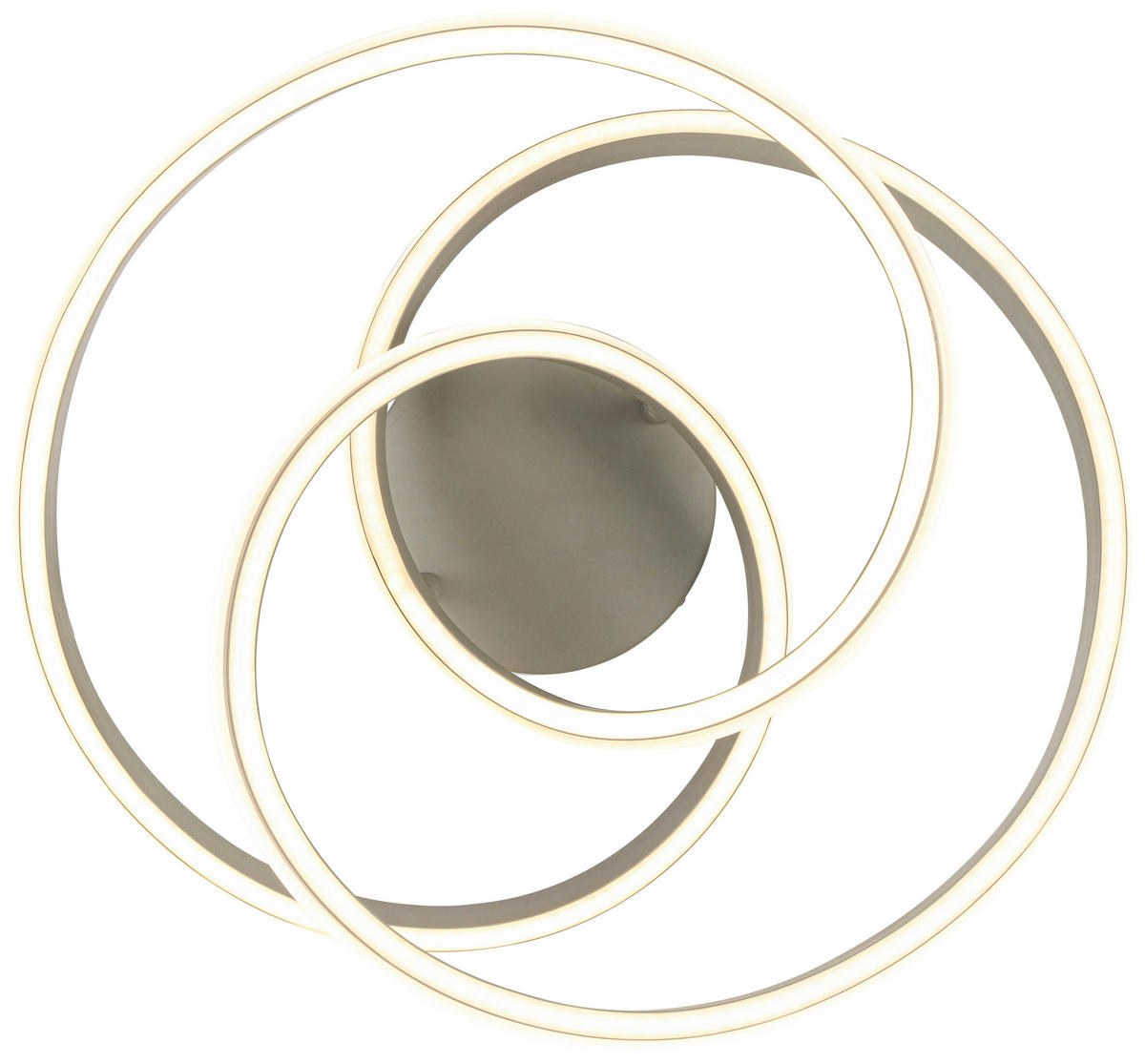 DECKENLEUCHTE 48/52/23 cm   - Sandfarben/Weiß, Trend, Kunststoff/Metall (48/52/23cm) - Novel