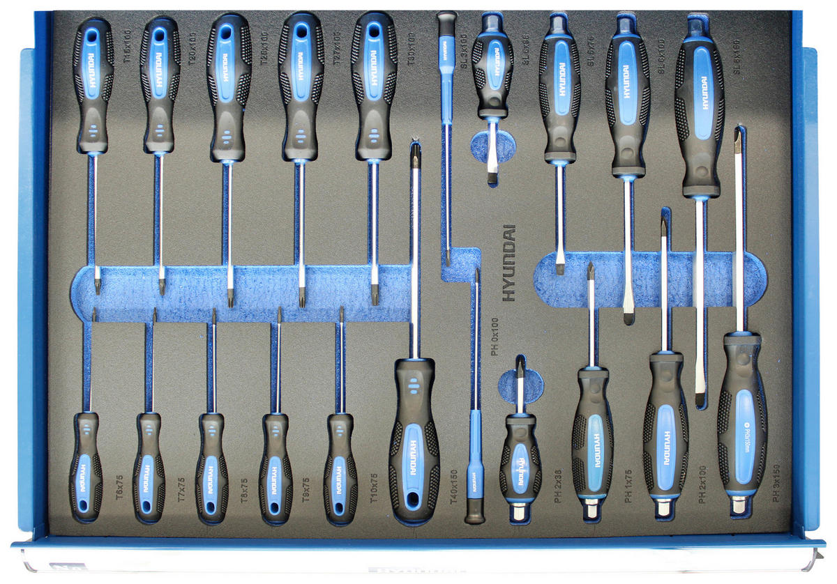 WERKSTATTWAGEN  - Blau, KONVENTIONELL, Metall (101/84/49cm) - Hyundai