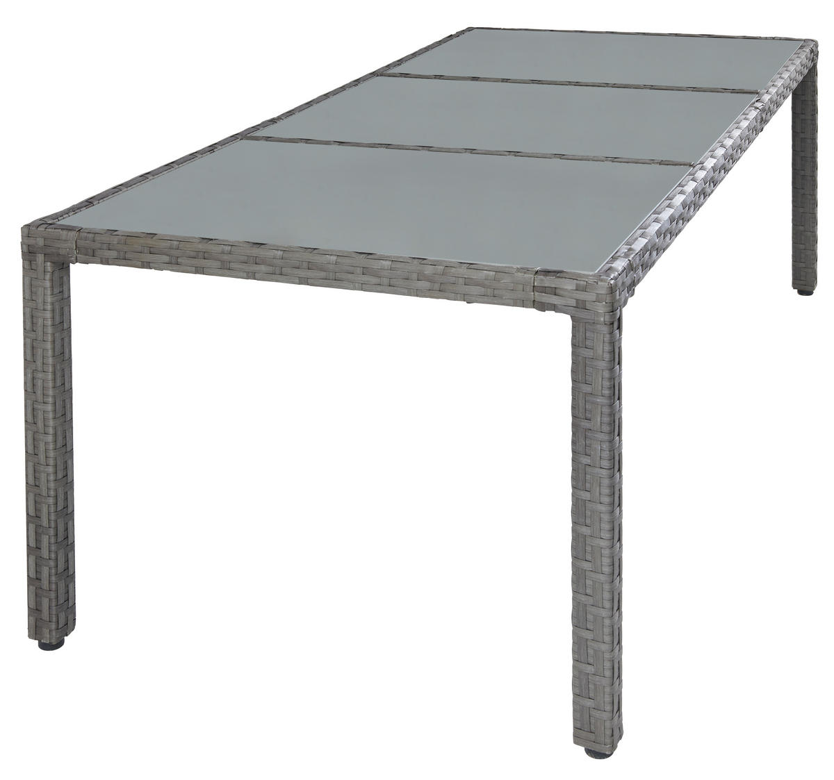 GARTENGARNITUR beschichtet Stahl  - Braun/Grau, MODERN, Glas/Kunststoff - Ambia Garden