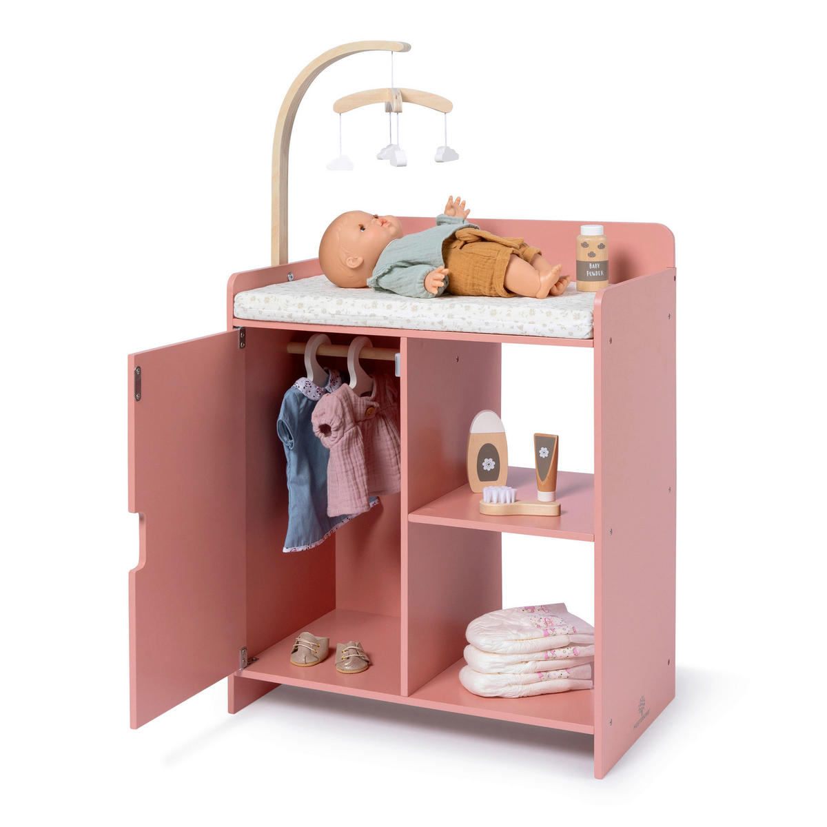 PUPPENWICKELKOMMODE ROBINIA  - Altrosa, Basics, Holz (50,3/27,5/85,3cm) - MUSTERKIND